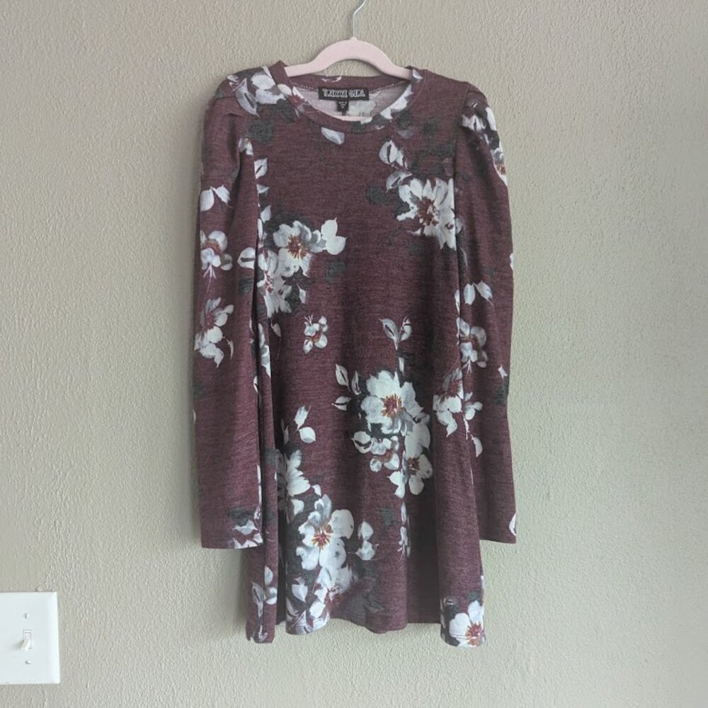 Trixxi Girl Floral Long Sleeve Dress | Girls Size M (8/10)